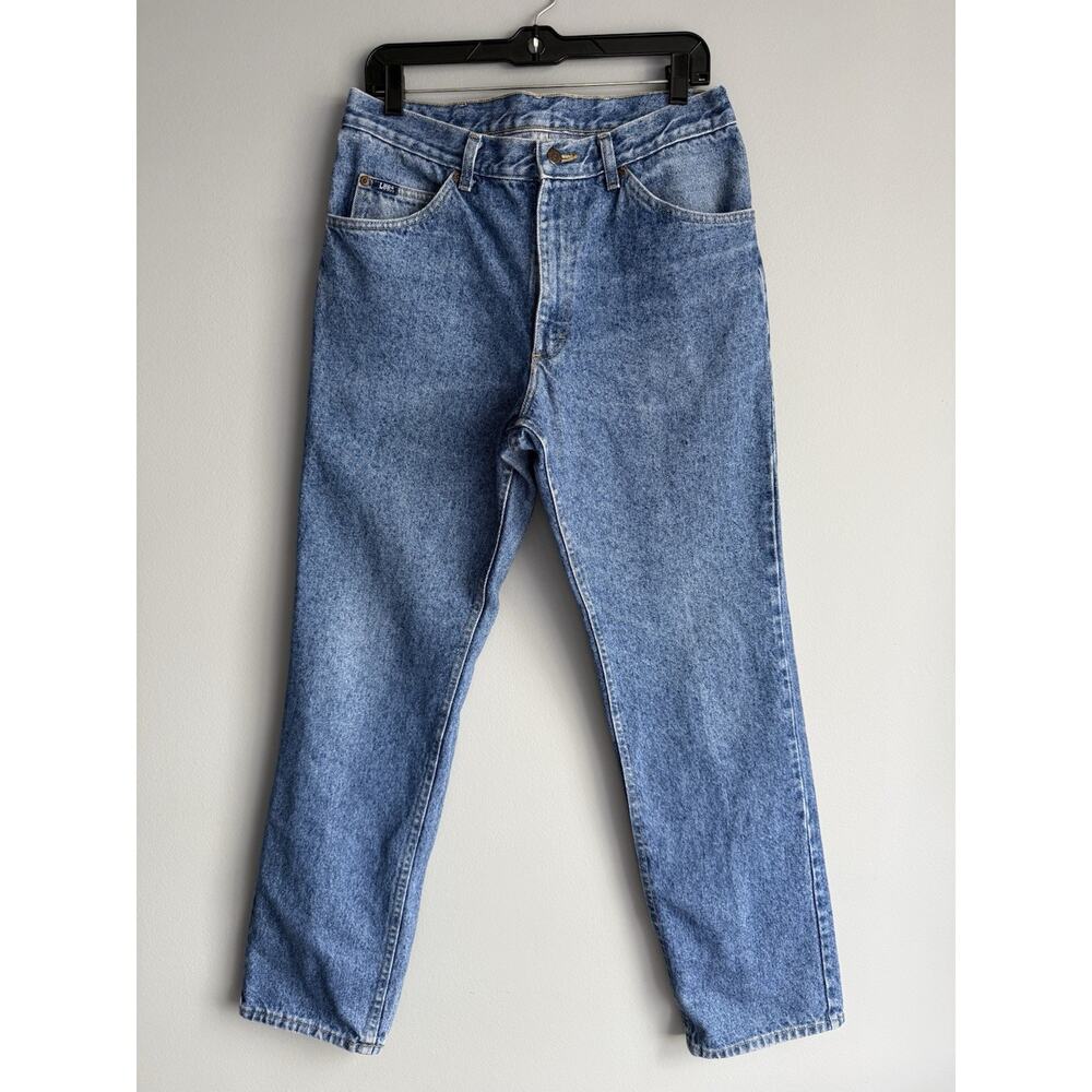 Vintage Lee Jeans 34x32 Made in USA Light Wash Straight Leg 90s Denim Casual Y2K